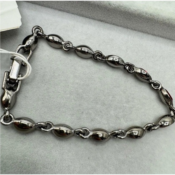 Givenchy Red & Silver Vintage Bracelet - 6.7” - Picture 2 of 6